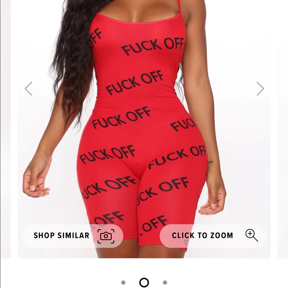 Biker short romper red